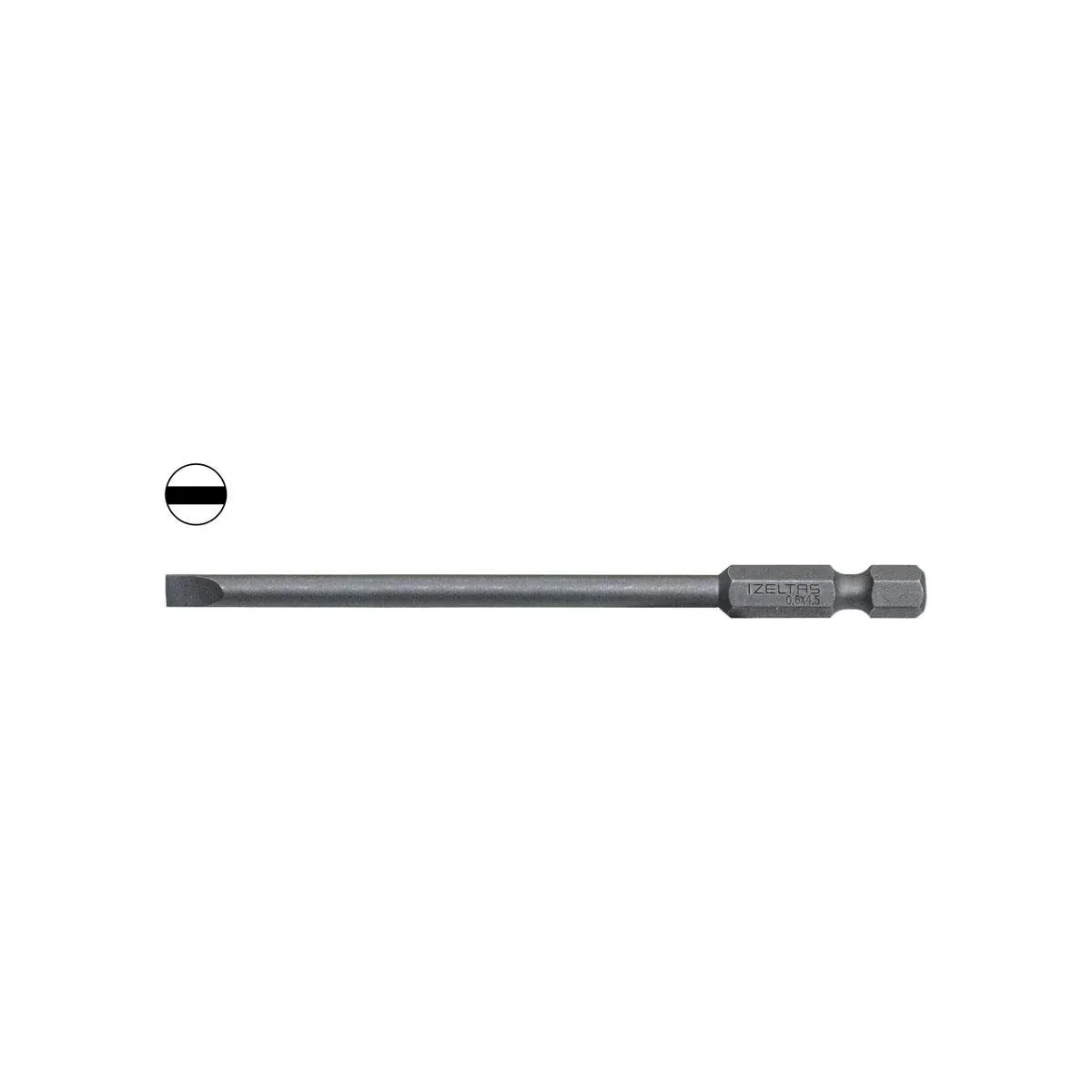 İzeltaş Düz Bits Uç 0.6x4.5 (100 Mm)