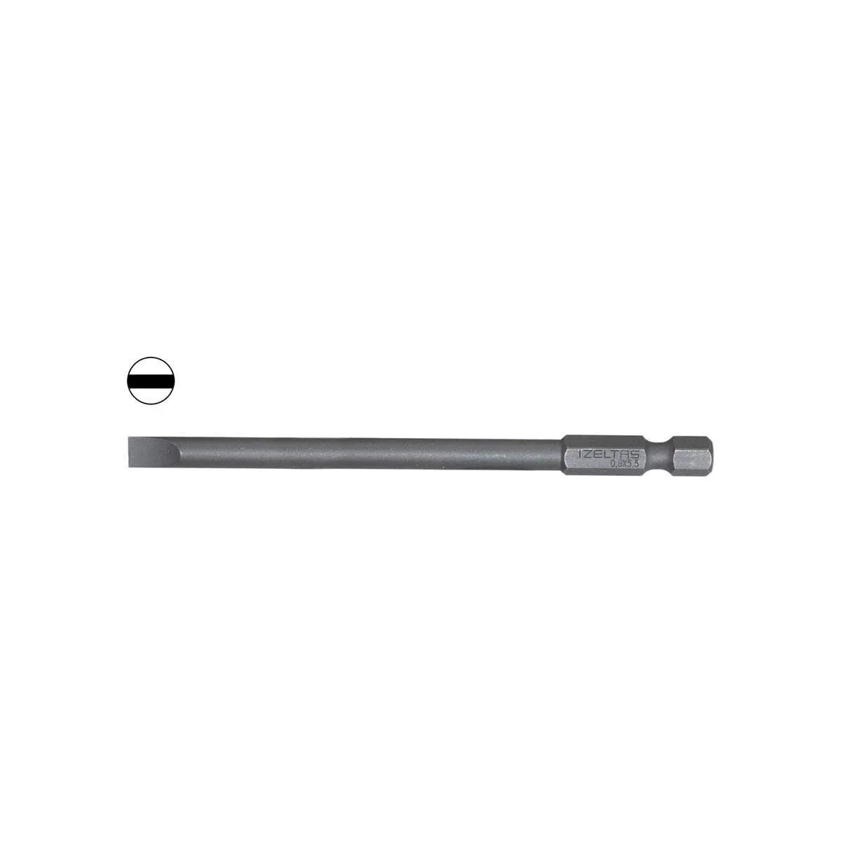 İzeltaş Düz Bits Uç 0.8x5.5 (100 Mm)