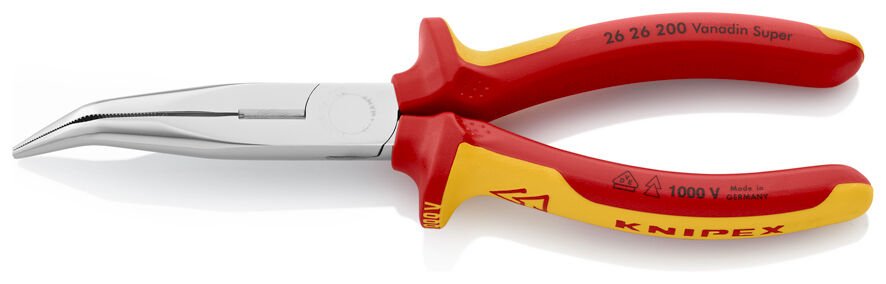 Knipex 26 26 200 VDE Eğri Ağız Kargaburun