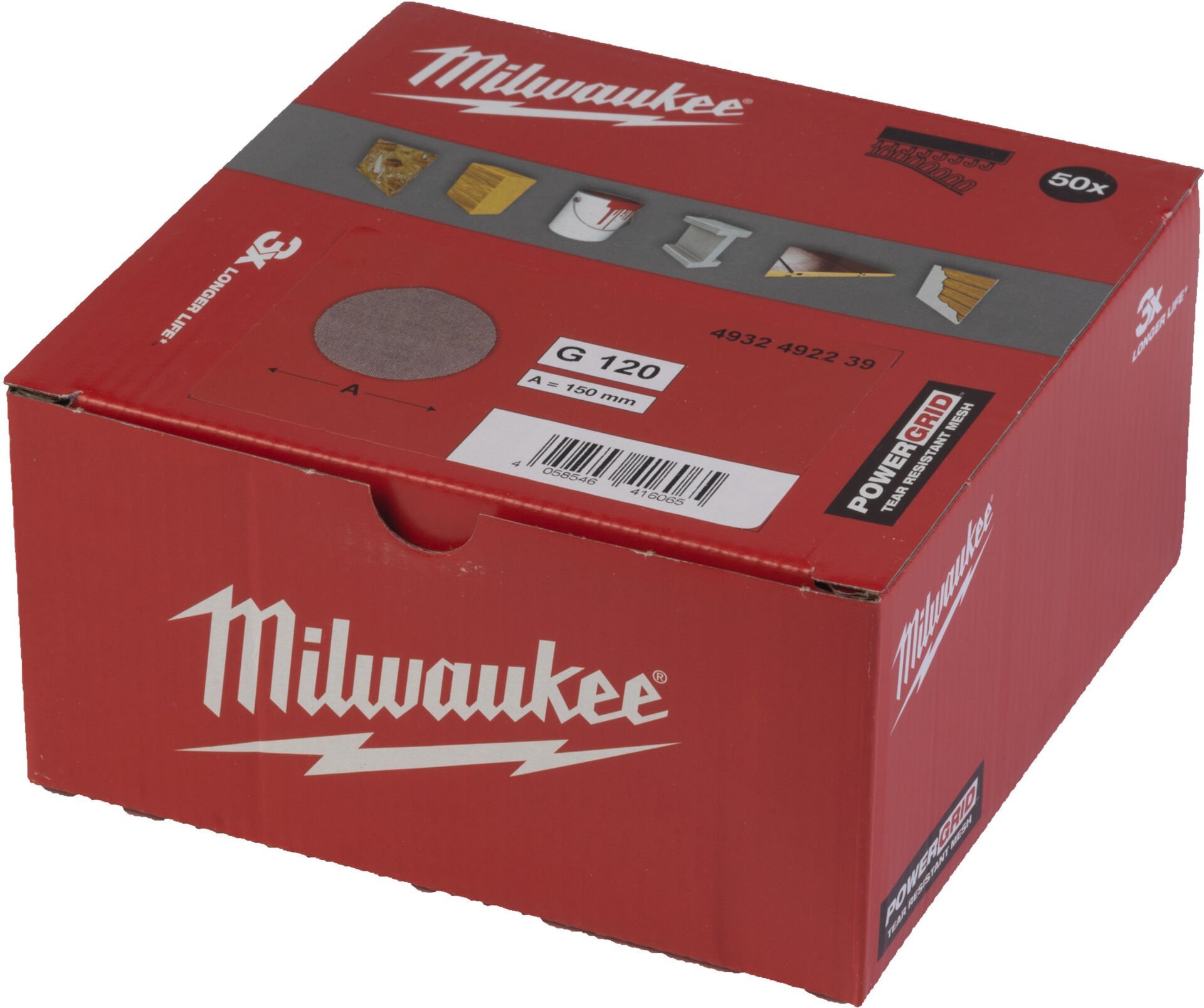 Milwaukee ZIMPARA DİSKİ PG TOZSUZ 150 HL - 120 KUM