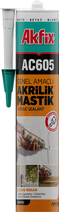 Akfix AA002 AC605 Akrilik Mastik 500 gr Beyaz