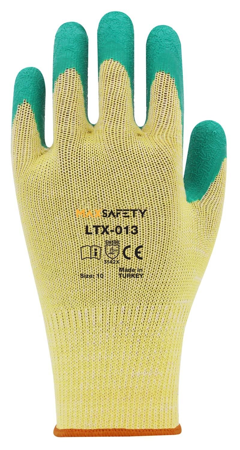 Max Safety LATEKS CAMCI ELDİVENİ - CRİNKLE NO: 9 - 10