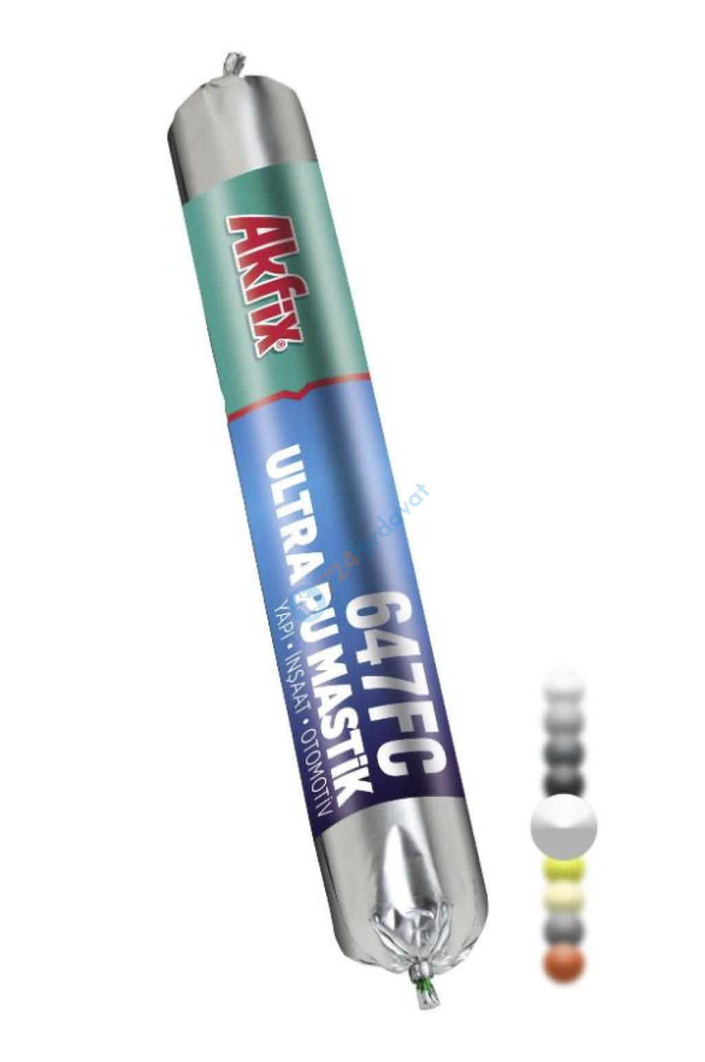 Akfix AA643 647FC Ultra Yapı - Otomotiv PU Mastik 600 ml Antrasit Gri (Sosis)