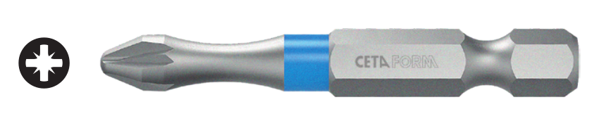 Ceta Form CB/591TC 1/4'' Pozidriv Bits Uç (Renk Kodlu) - PZ1x50 mm