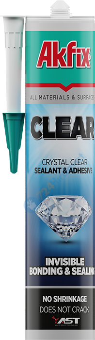 Akfix AMS00 Clear Şeffaf Yapıştırıcı ve Mastik 290 ml