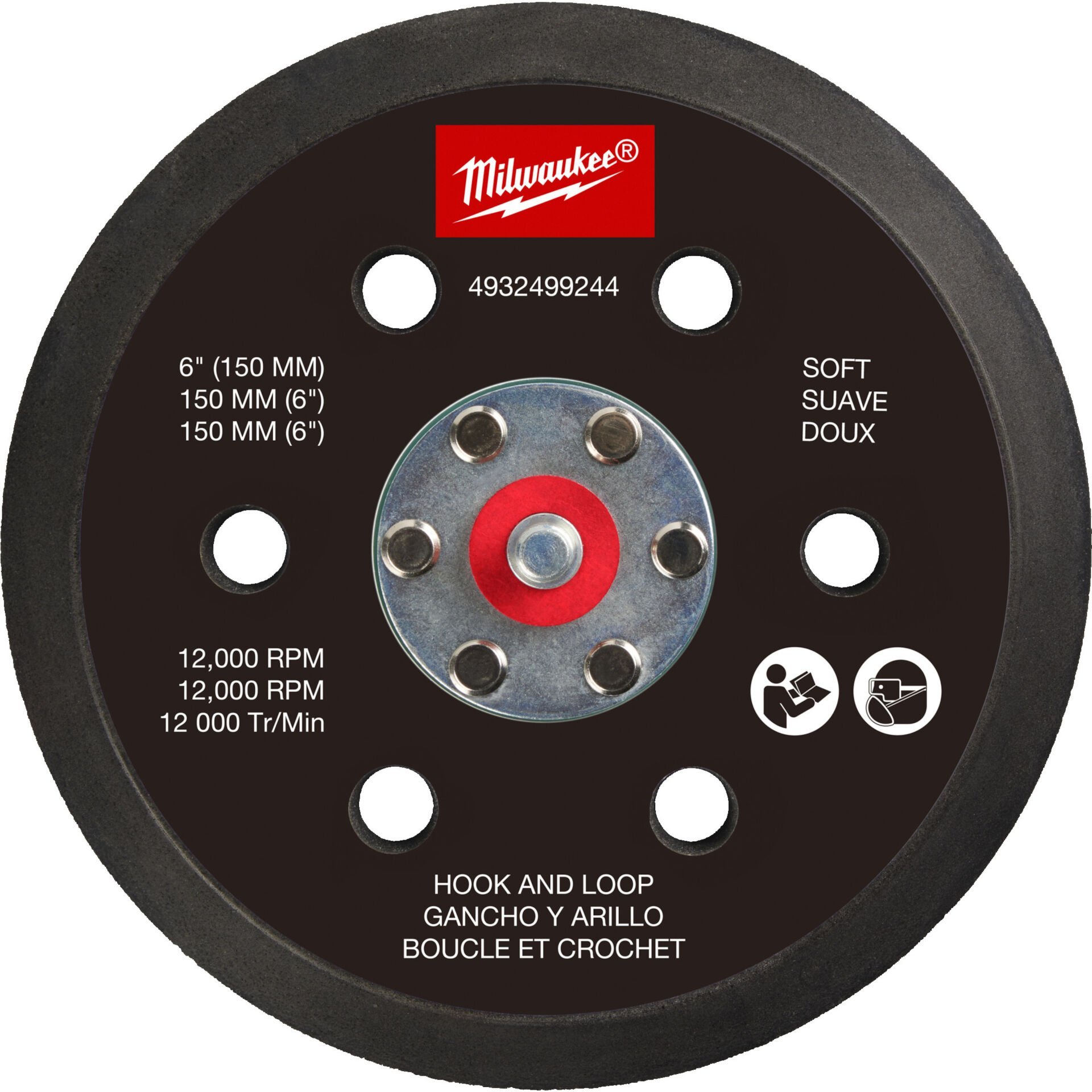 Milwaukee 150 MM YUMUŞAK TABANLI CIRTLI PED ( M12 FROSBPSH )