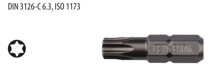 Ceta Form CB/806 1/4'' TORX Bits Uç - T10 x 25 mm