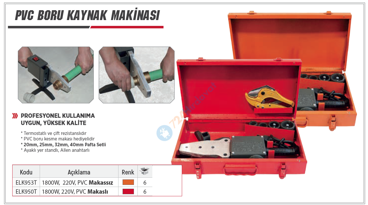 RODEX ELK950T PVC BORU KAYNAK MAKİNASI