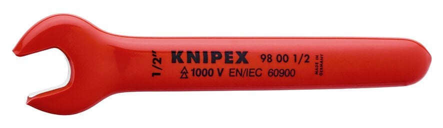 Knipex 98 00 12 VDE 12 mm İzoleli Tek Ağız Anahtar