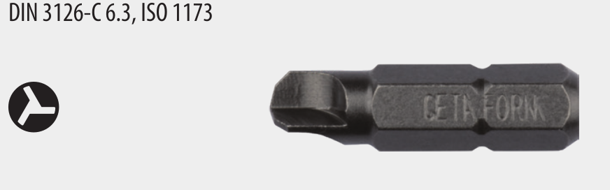 Ceta Form CB/873 1/4'' TRI-WING Bits Uç - TW3 x 25 mm