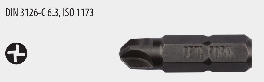 Ceta Form CB/860 1/4'' TORQ-SET Bits Uç - No.0 x 25 mm