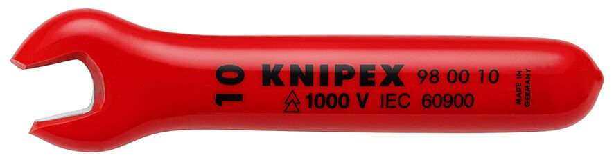 Knipex 98 00 08 VDE 8 mm İzoleli Tek Ağız Anahtar