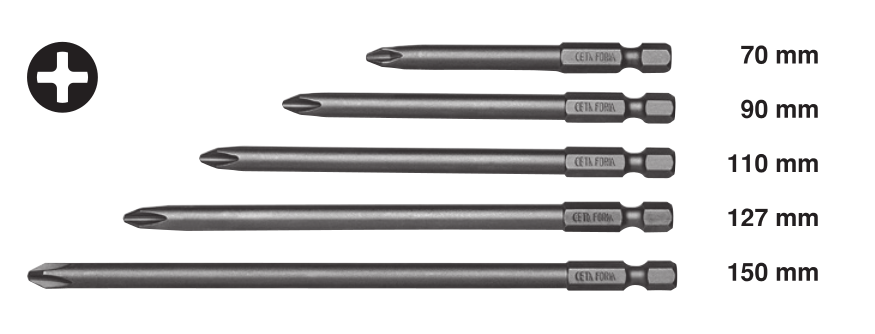 Ceta Form CB/701 1/4'' Yıldız Bits Uç - PH1 x 70 mm