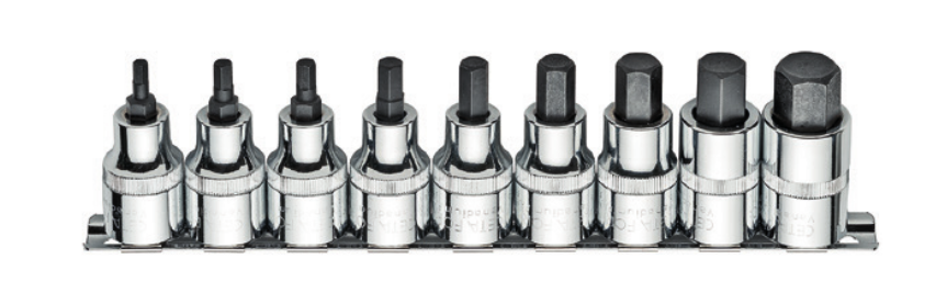 Ceta Form C28AS-RH9 9 Parça 1/2'' Allen Uçlu Lokma Takımı - Kısa Tip/SAE