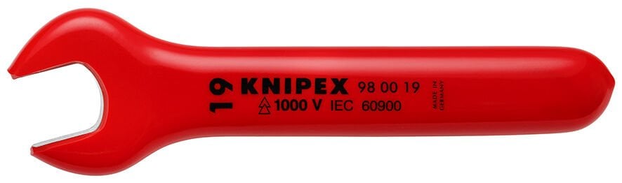 Knipex 98 00 22 VDE 22 mm İzoleli Tek Ağız Anahtar