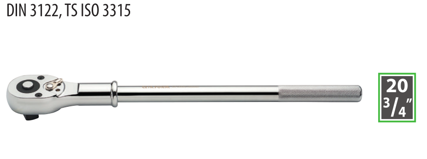 Ceta Form C31-12-2 3/4'' Düğmeli Cırcır Kolu