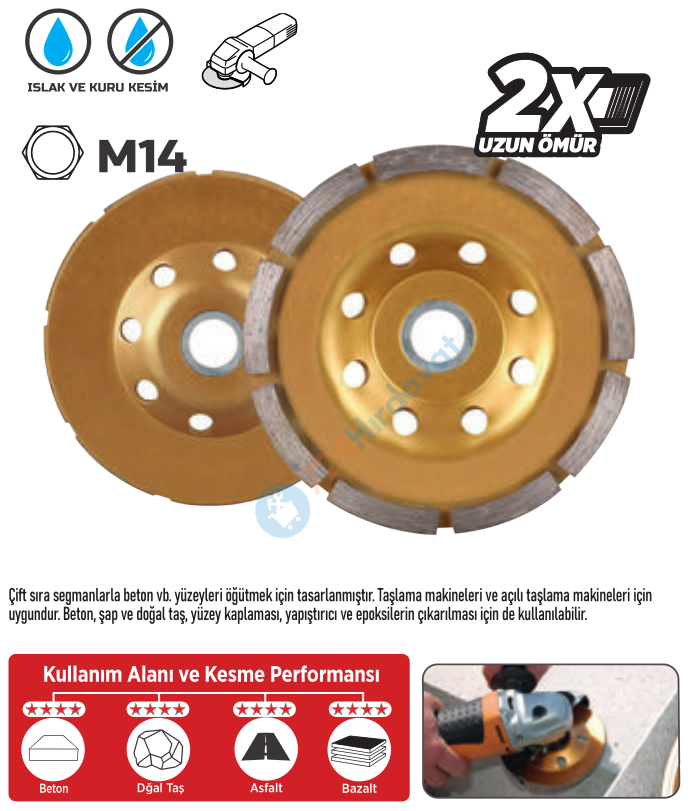 RODEX TEK KATMANLI SİLİCİ TAŞ 180MM (10)