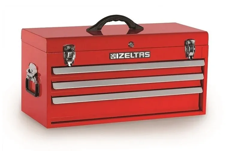 İzeltaş Çekmeceli Alet Sandığı Büyük Boy Kırmızı Boş ( 285x650x322 )