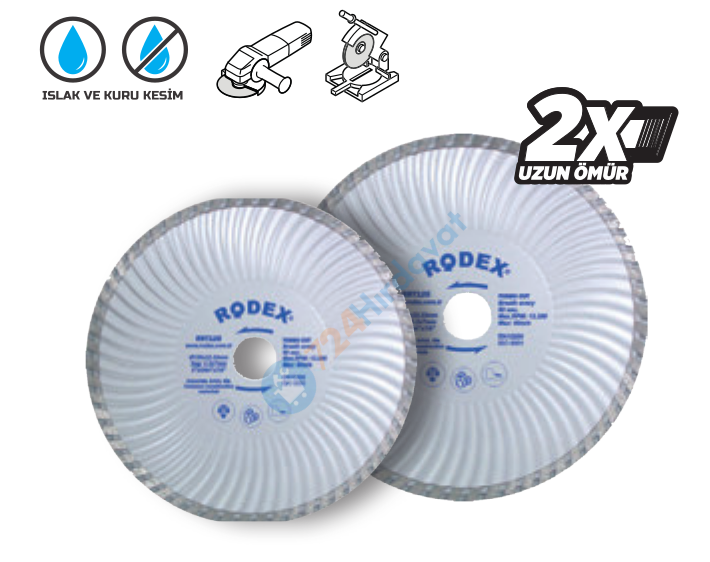 RODEX TURBO KANALLI ELMAS TESTERE 115MM (5/20/100)