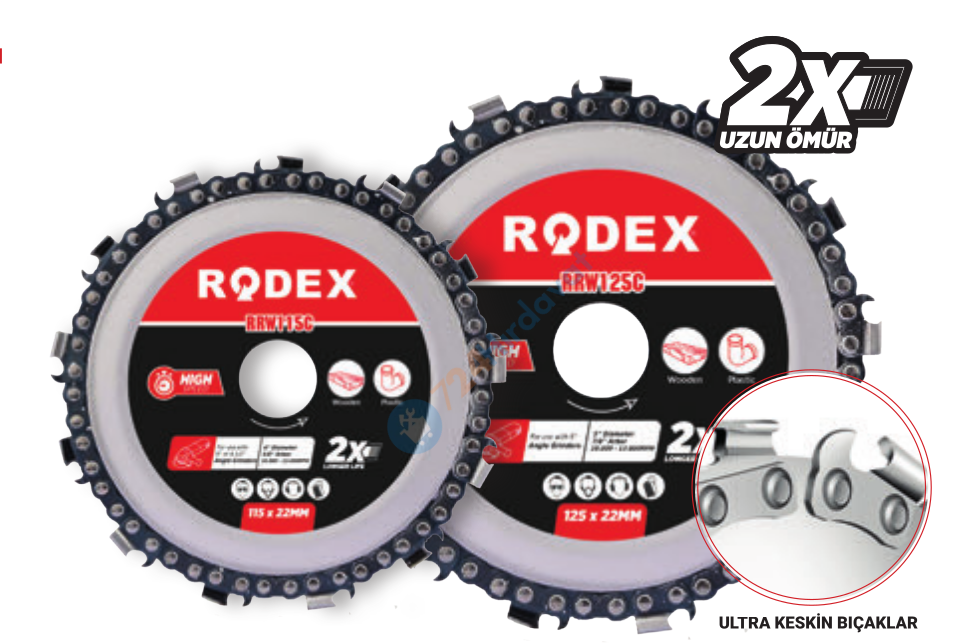 RODEX AHŞAP OYMA VE İŞLEME DİSKİ 125MM (4/25/100)