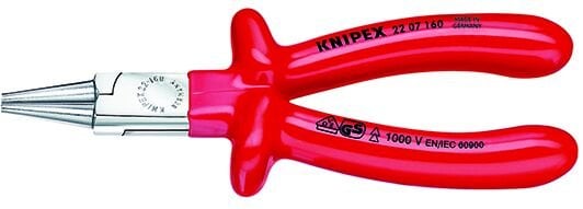 Knipex 22 07 160 VDE Yuvarlak Uçlu Kargaburun