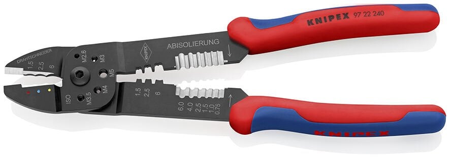 Knipex 97 22 240 Pabuç Sıkma ve Kablo Sıyırma Pensi