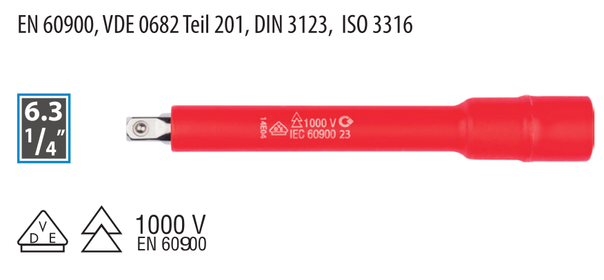 Ceta Form GC01-71 1/4'' 1000V Uzatma Kolu - 65 mm