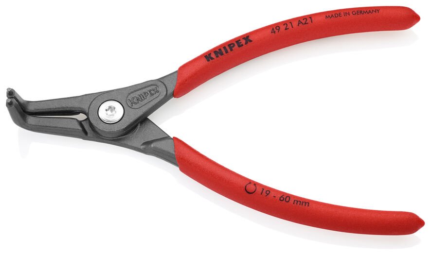 Knipex 49 21 A21 Ağır Hizmet Eğri Dış Segman Pensi