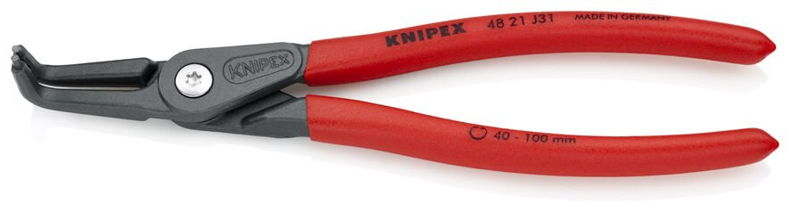Knipex 48 21 J31 Ağır Hizmet Eğri İç Segman Pensi