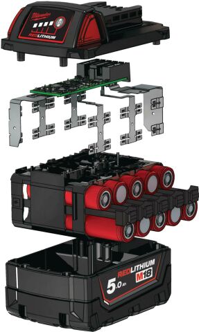 Milwaukee AKÜ M18B5 REDLİTHİUM-ION 18V. 5,0Ah MILWAUKEE