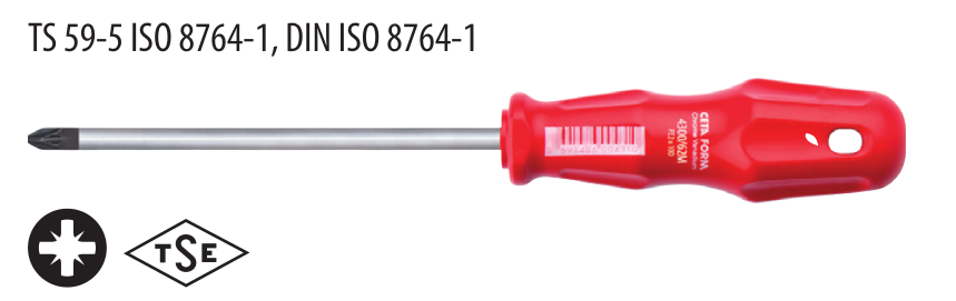 Ceta Form 4300/51M TOREX Pozidriv Uçlu Tornavida -  PZ1 x 80 mm