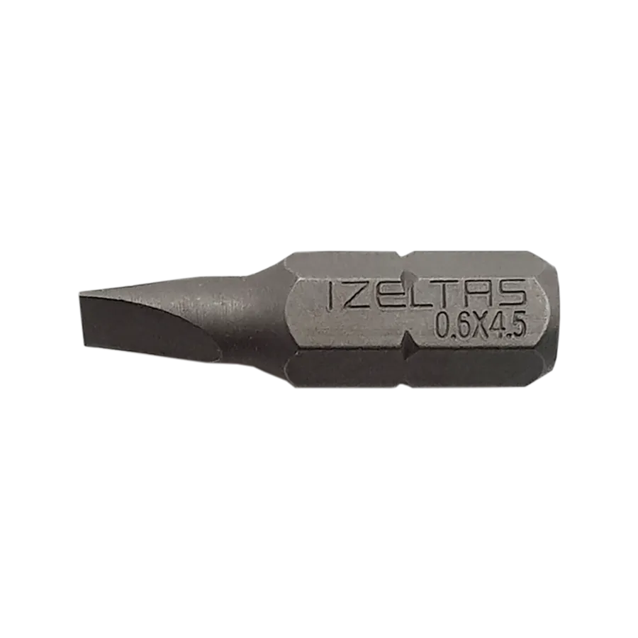 İzeltaş Düz Bits Uç 0.6x4.5 (25 Mm)