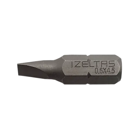 İzeltaş Düz Bits Uç 0.6x4.5 (25 Mm)
