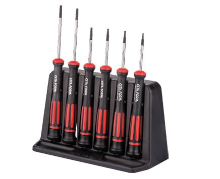 Ceta Form H99-04-06 6 Parça C-TRONIC Elektronikçi Tornavida Takımı - TORX (Pls. Organizerli)