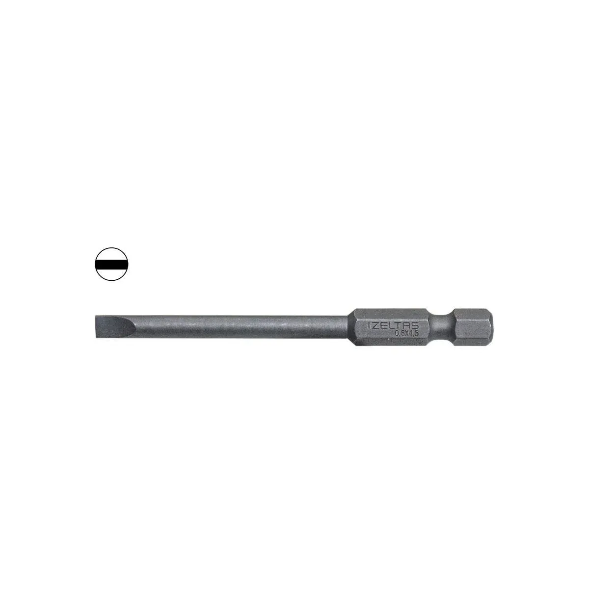 İzeltaş Düz Bits Uç 0.6x4.5 (75 Mm)