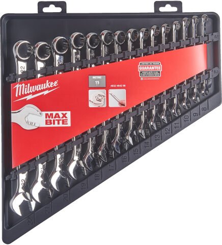 Milwaukee KOMBİNE ANAHTAR SETİ 15 PARÇA MAX BITE