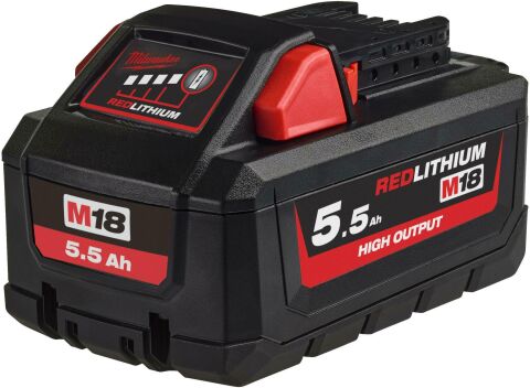 Milwaukee AKÜ M18HB5.5 HIGHOUTPUT REDLİTHİUM-ION 18V. 5,5Ah