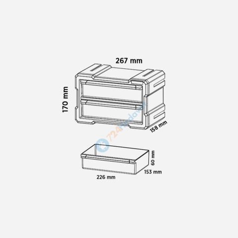 RTRMAX RCA6012 2'li̇ Modüler Tümleşik (Monoblok) Çekmece Seti̇ Rtrmax