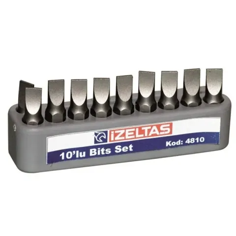 İzeltaş Düz Bits Uç Set 1.2x6.5 (25 Mm)