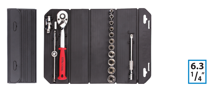 Ceta Form C00-15RH4 15 Parça 1/4'' 6 Köşe Lokma Takımı (Pratik Çanta)