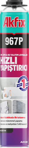 Akfix FA967 Hızlı Kuruyan Yapıştırma Köpüğü Tabancalı 750 ml / 850 gr