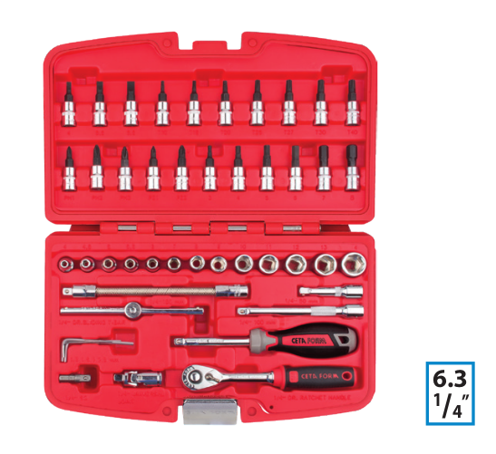 Ceta Form C00-46PH2 46 Parça 1/4'' 6 Köşe Lokma Takımı