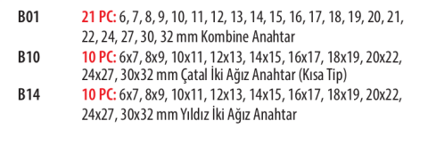 Ceta Form B99-E41T 41 Parça Anahtar Seti (EVA'lı)