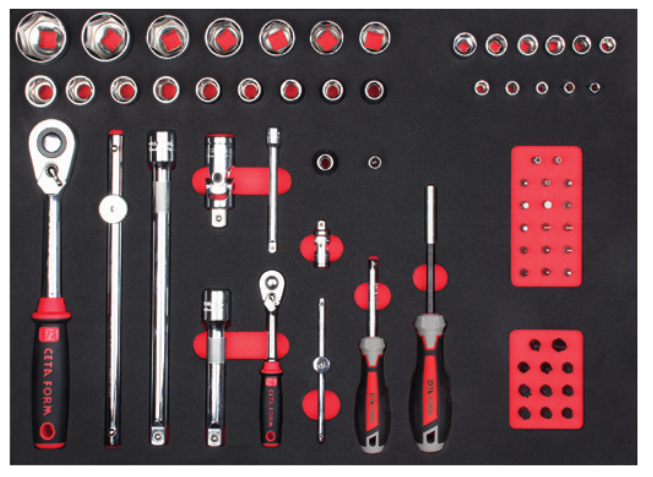 Ceta Form C99-E68H2 68 Parça 1/4''+ 1/2'' 6 Köşe Lokma Takımı