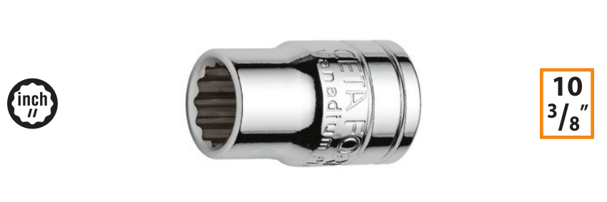 Ceta Form C12A-B0104 3/8'' 12 Köşe (Yıldız) Lokma Anahtar - 1/4''