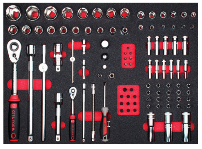 Ceta Form C99-E99H2 99 Parça 1/4''+ 1/2'' 6 Köşe Lokma Takımı
