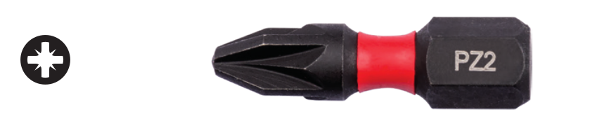 Ceta Form CB/351TM 1/4'' Pozidriv Bits Uç (Darbeli Kullanım) - PZ1x25 mm