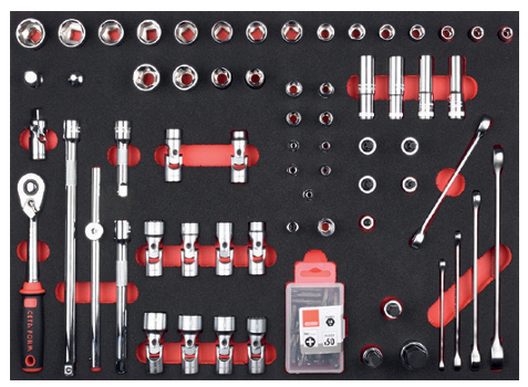 Ceta Form C99-E79H2 79 Parça 3/8'' Lokma ve TORX Alet Seti (EVA'lı)