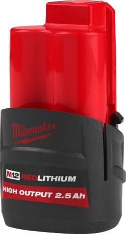 Milwaukee AKÜ M12HB2.5 HIGHOUTPUT REDLİTHİUM-ION 12V. 2,5Ah