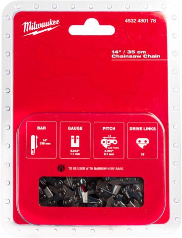 Milwaukee 35 cm/ 14'' YEDEK ZİNCİR 0.325'' x 1.1 M18 FTHCHS35